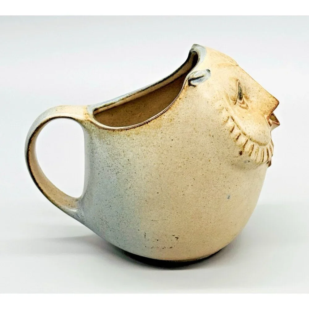 Japan Stoneware Owl Creamer Pitcher UCTCI 4.5 inch‎ Stoneware Vintage 1960s